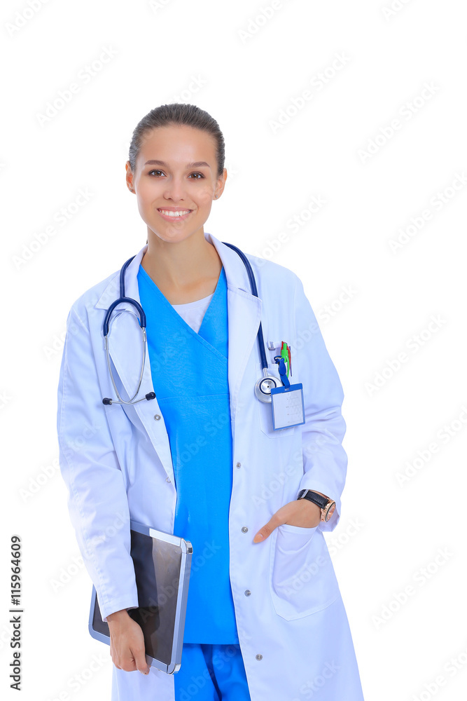 Beautiful young female with tablet computer Beautiful young female with tablet computer