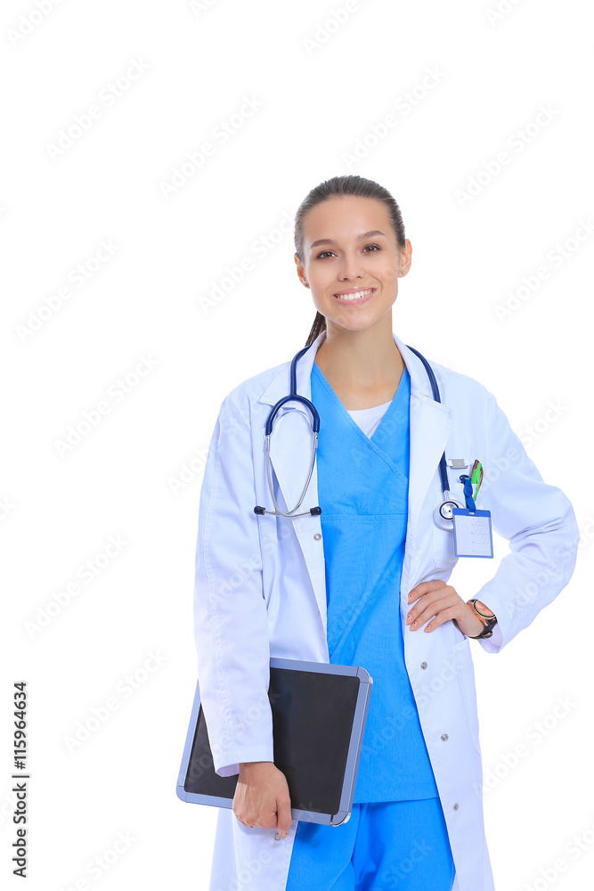 Beautiful young female with tablet computer Beautiful young female with tablet computer
