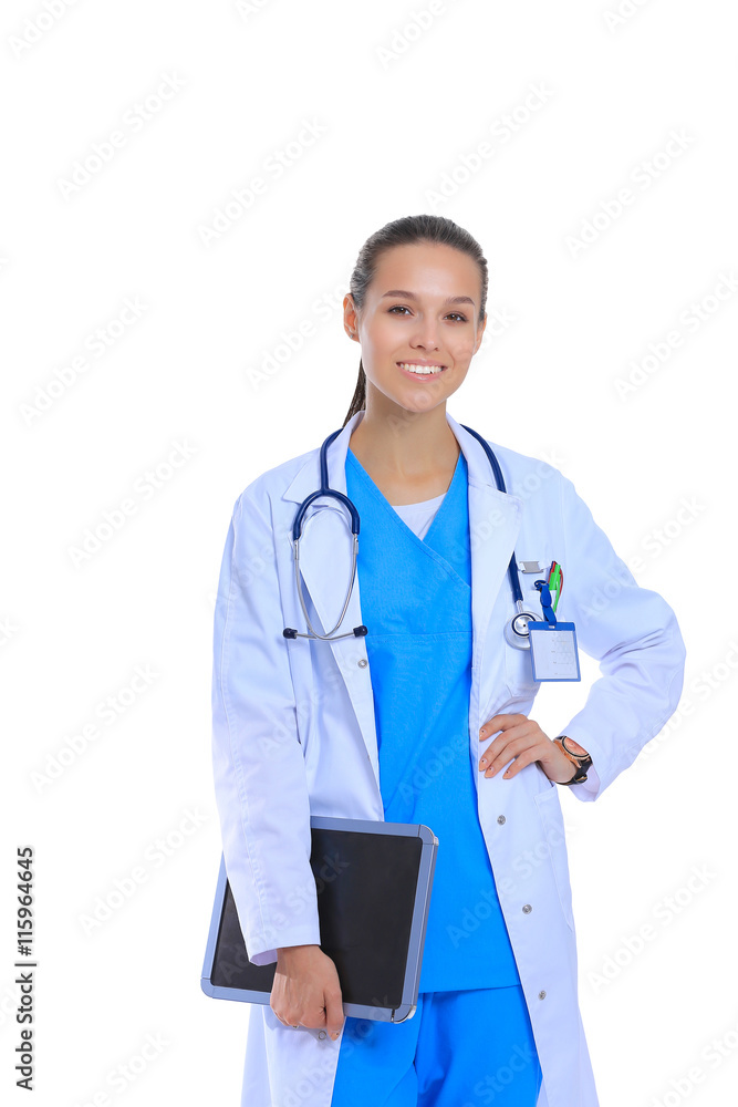 Beautiful young female with tablet computer Beautiful young female with tablet computer