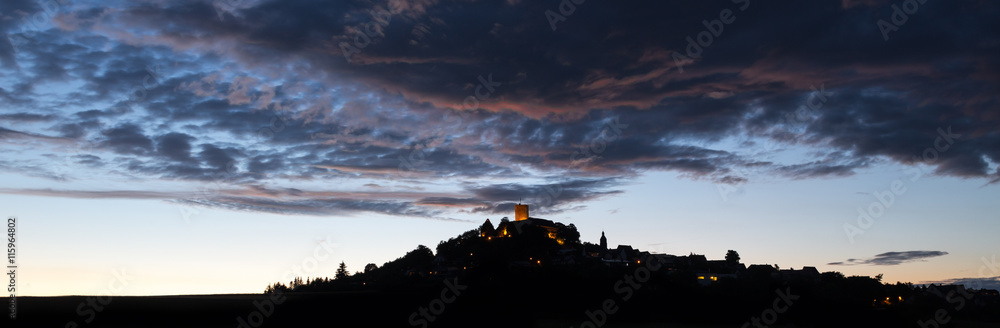 castle gleiberg hessen germany in the evening
