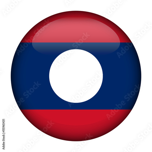 Round glossy Button with flag of Laos Free Download Round glossy Button with flag of Laos - GFXLoad