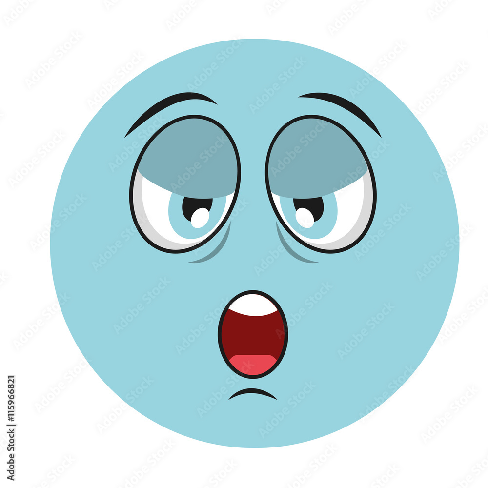 Fototapeta premium tired cartoon icon