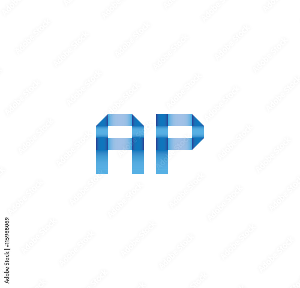 Obraz premium ap initial simple modern blue