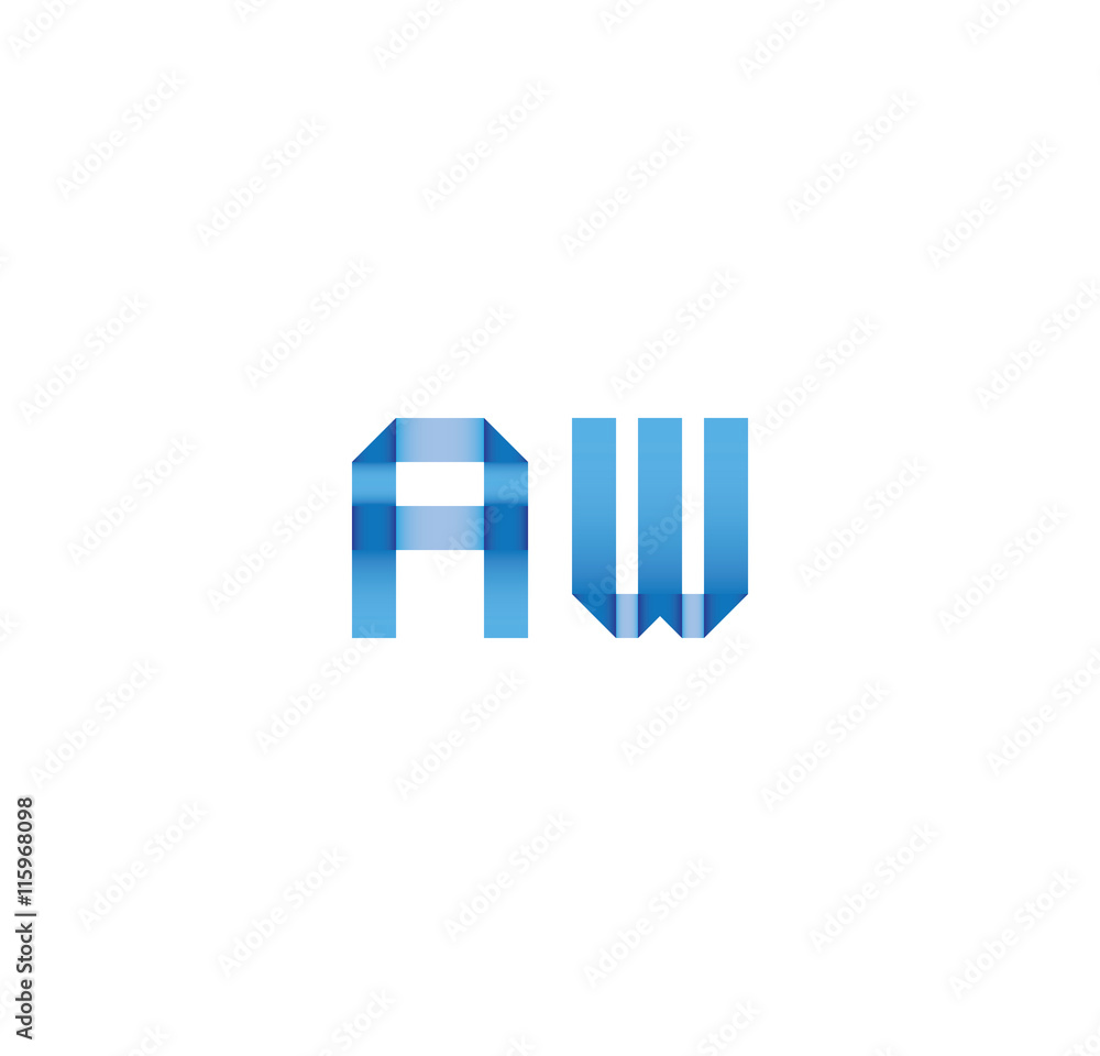 aw initial simple modern blue aw initial simple modern blue