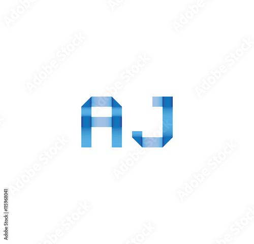 aj initial simple modern blue Free Download aj initial simple modern blue - GFXLoad