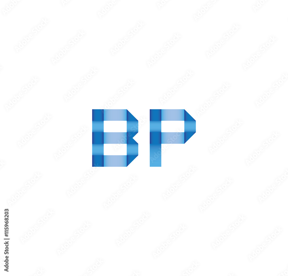 bp initial simple modern blue bp initial simple modern blue