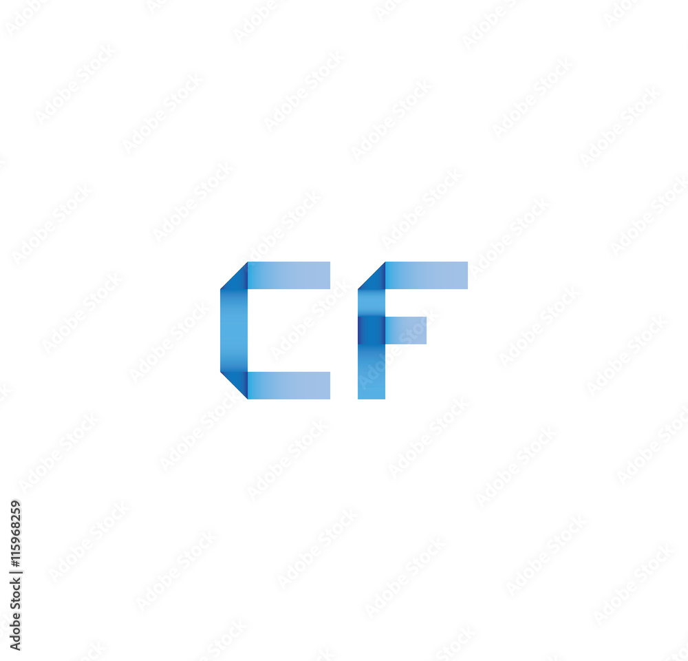cf initial simple modern blue cf initial simple modern blue