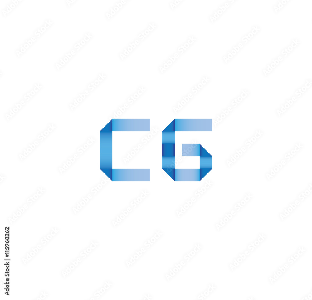 cg initial simple modern blue cg initial simple modern blue