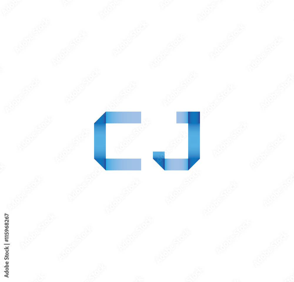 cj initial simple modern blue cj initial simple modern blue