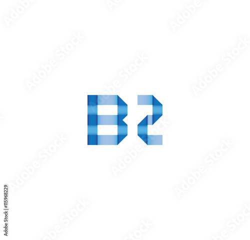 b2 initial simple modern blue 