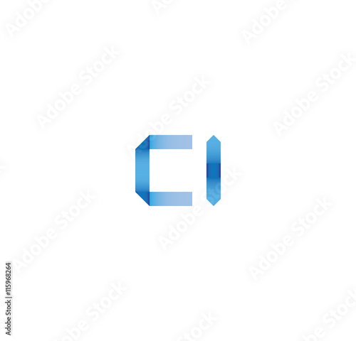 ci initial simple modern blue 