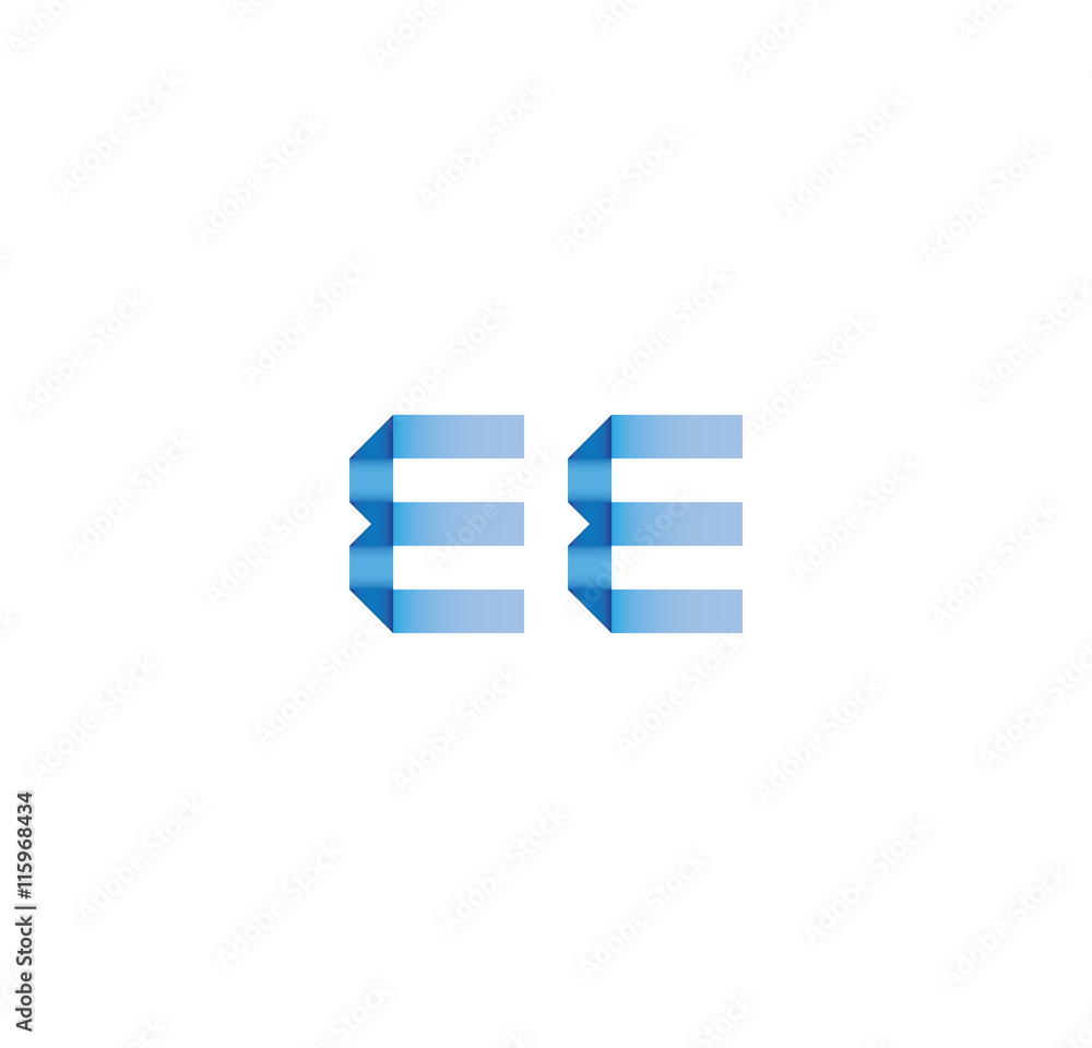 ee initial simple modern blue ee initial simple modern blue