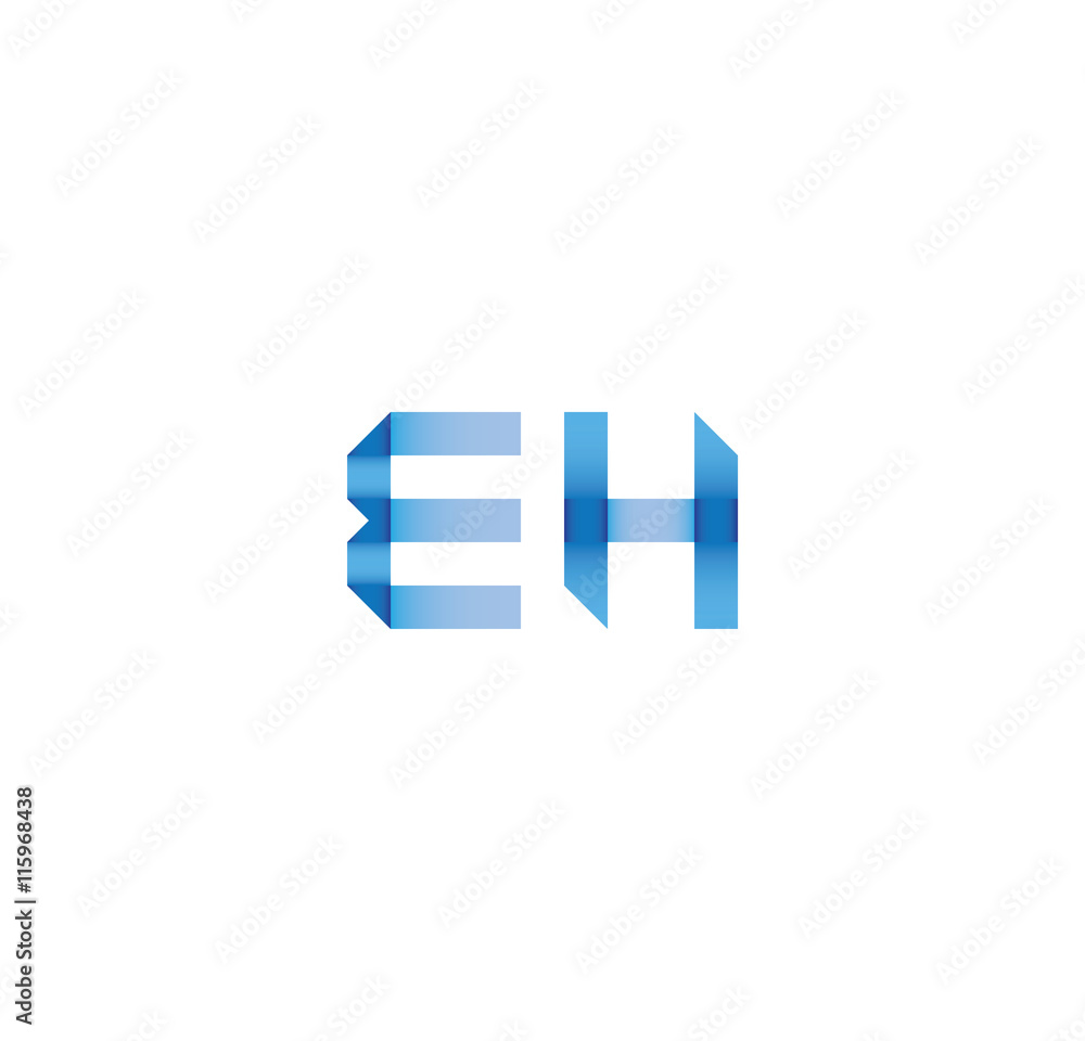 eh initial simple modern blue eh initial simple modern blue