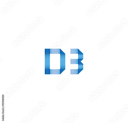 d3 initial simple modern blue 