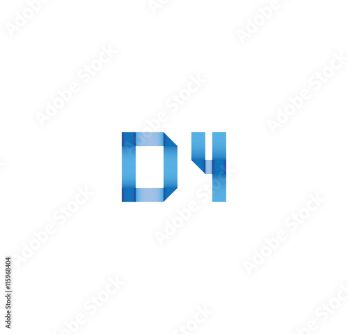 Free Download d4 initial simple modern blue  - GFXLoad