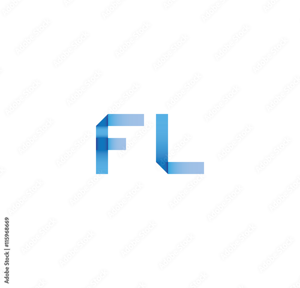 fl initial simple modern blue fl initial simple modern blue