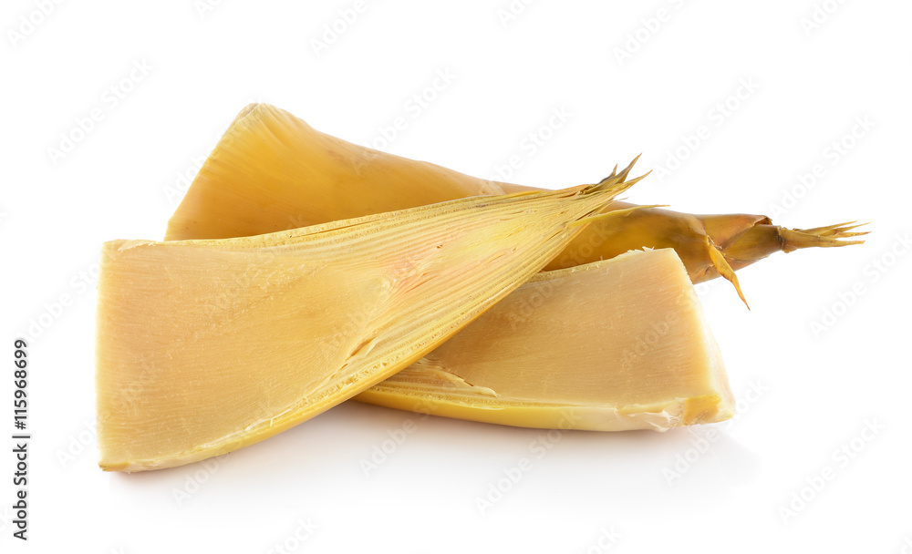 Bamboo shoots on white background Bamboo shoots on white background