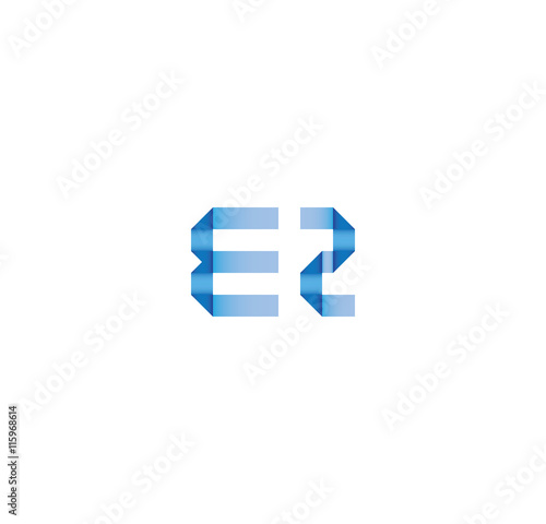 Free Download e2 initial simple modern blue  - GFXLoad