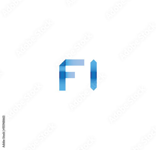 fi initial simple modern blue 