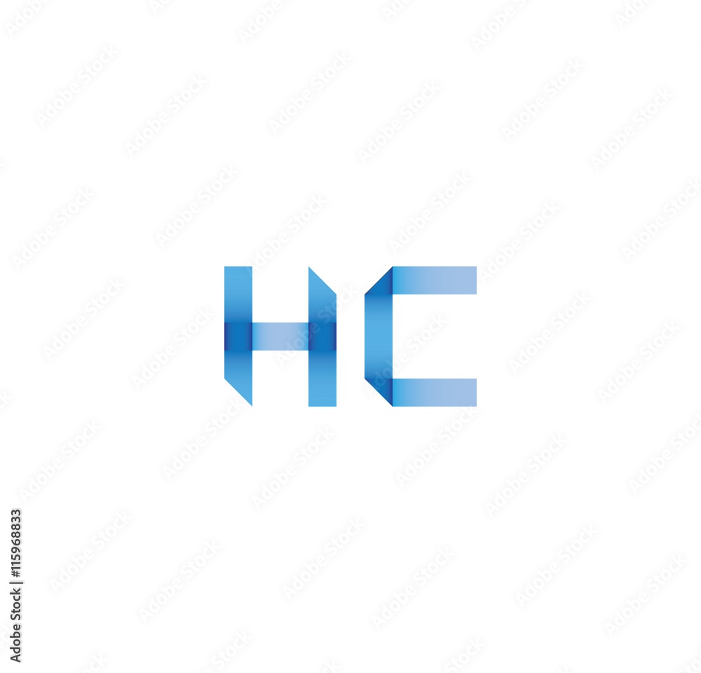 hc initial simple modern blue hc initial simple modern blue