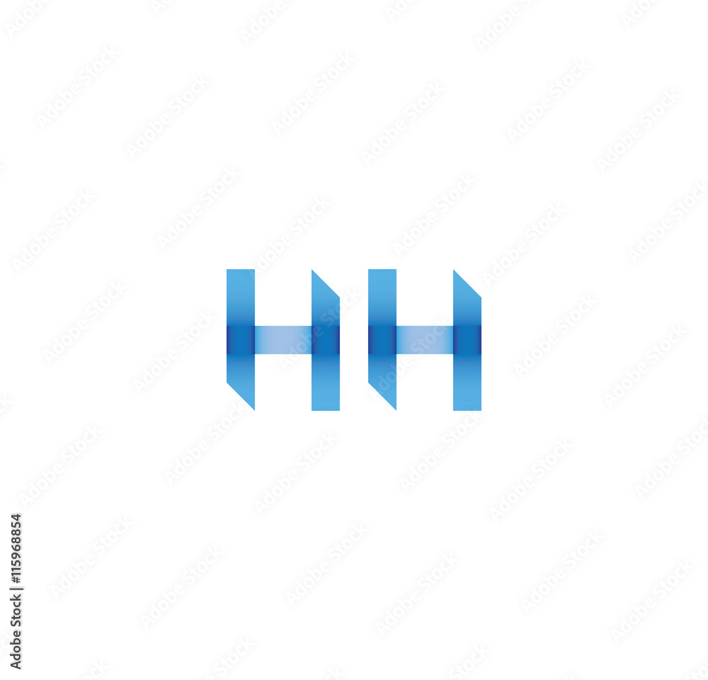 hh initial simple modern blue hh initial simple modern blue