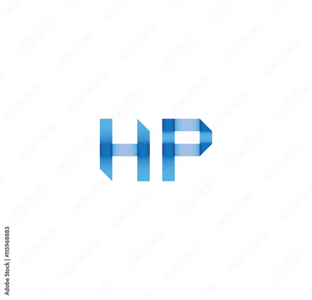 hp initial simple modern blue hp initial simple modern blue