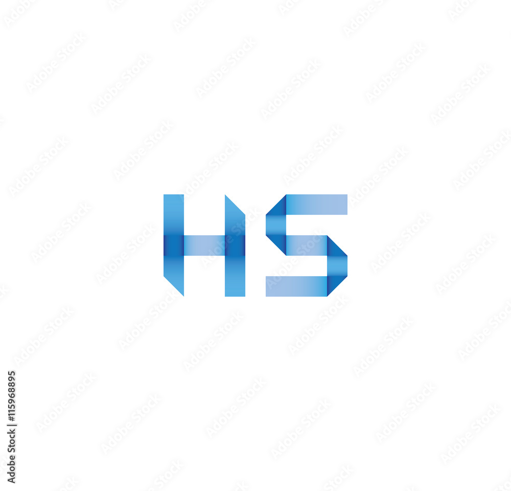 hs initial simple modern blue hs initial simple modern blue