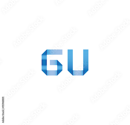 Free Download gu initial simple modern blue  - GFXLoad