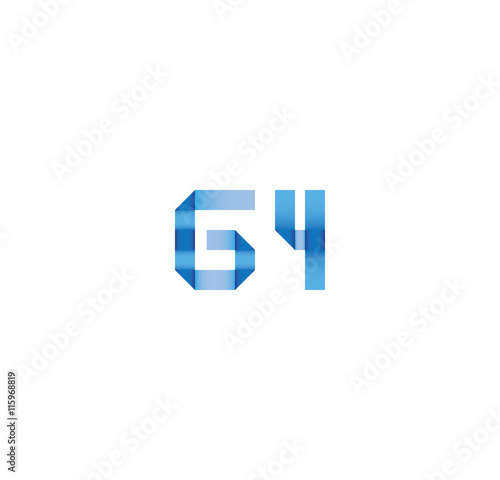 g4 initial simple modern blue 