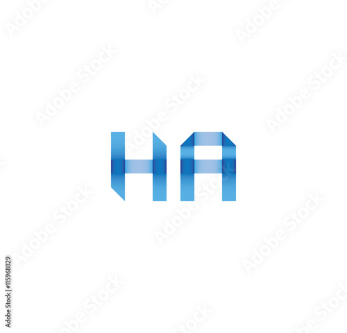 Free Download ha initial simple modern blue  - GFXLoad
