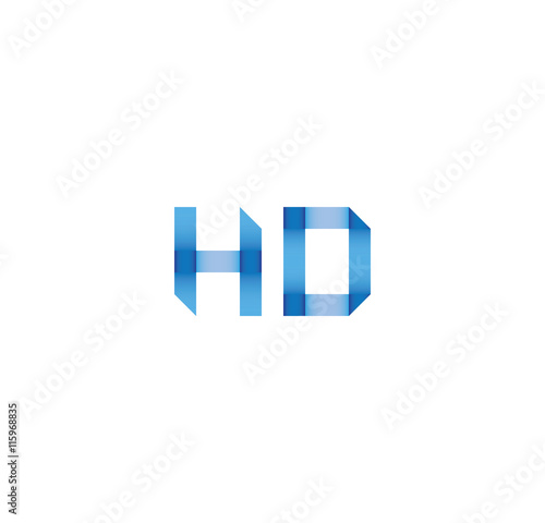 hd initial simple modern blue 