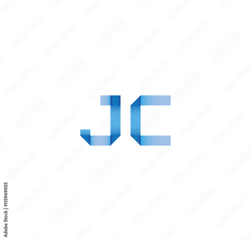 jc initial simple modern blue jc initial simple modern blue