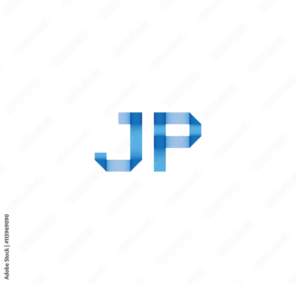 jp initial simple modern blue jp initial simple modern blue
