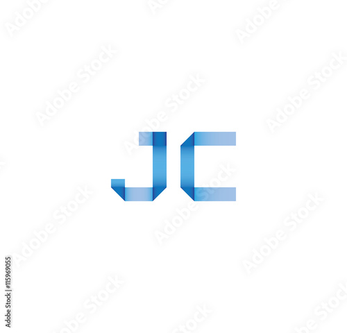 jc initial simple modern blue 