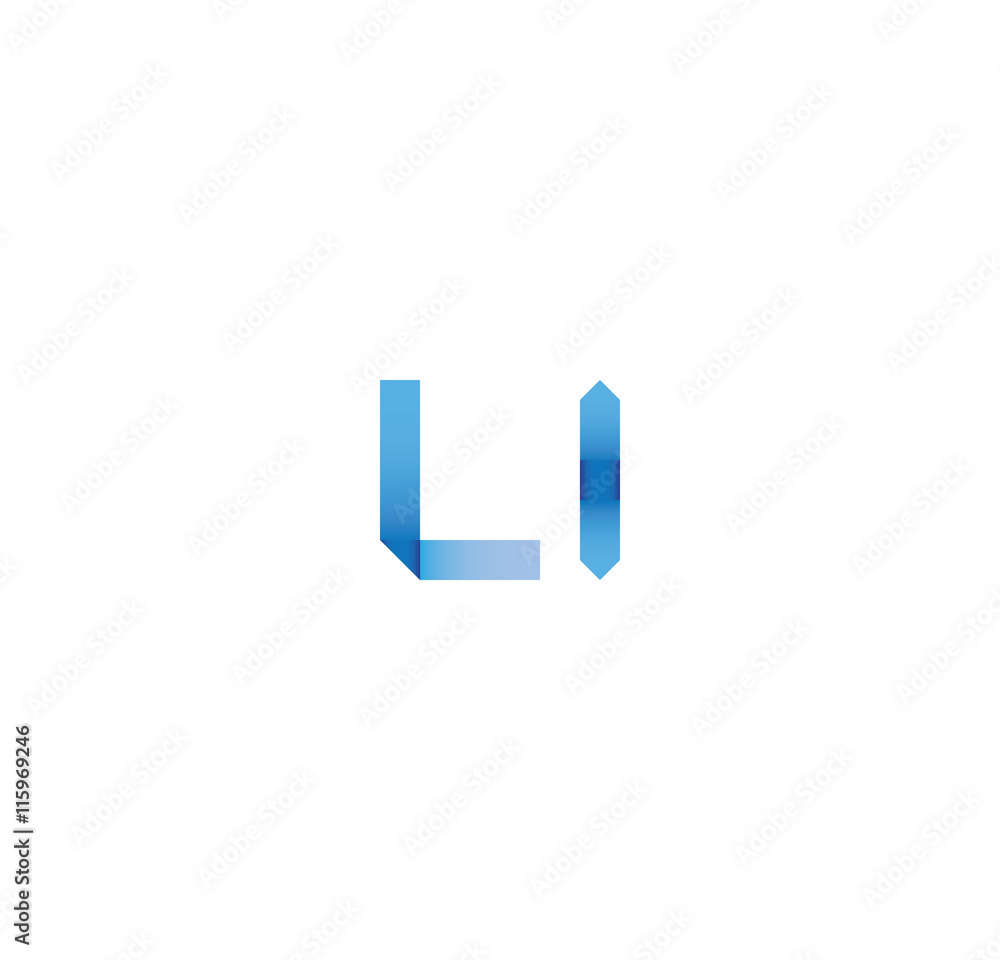 li initial simple modern blue li initial simple modern blue