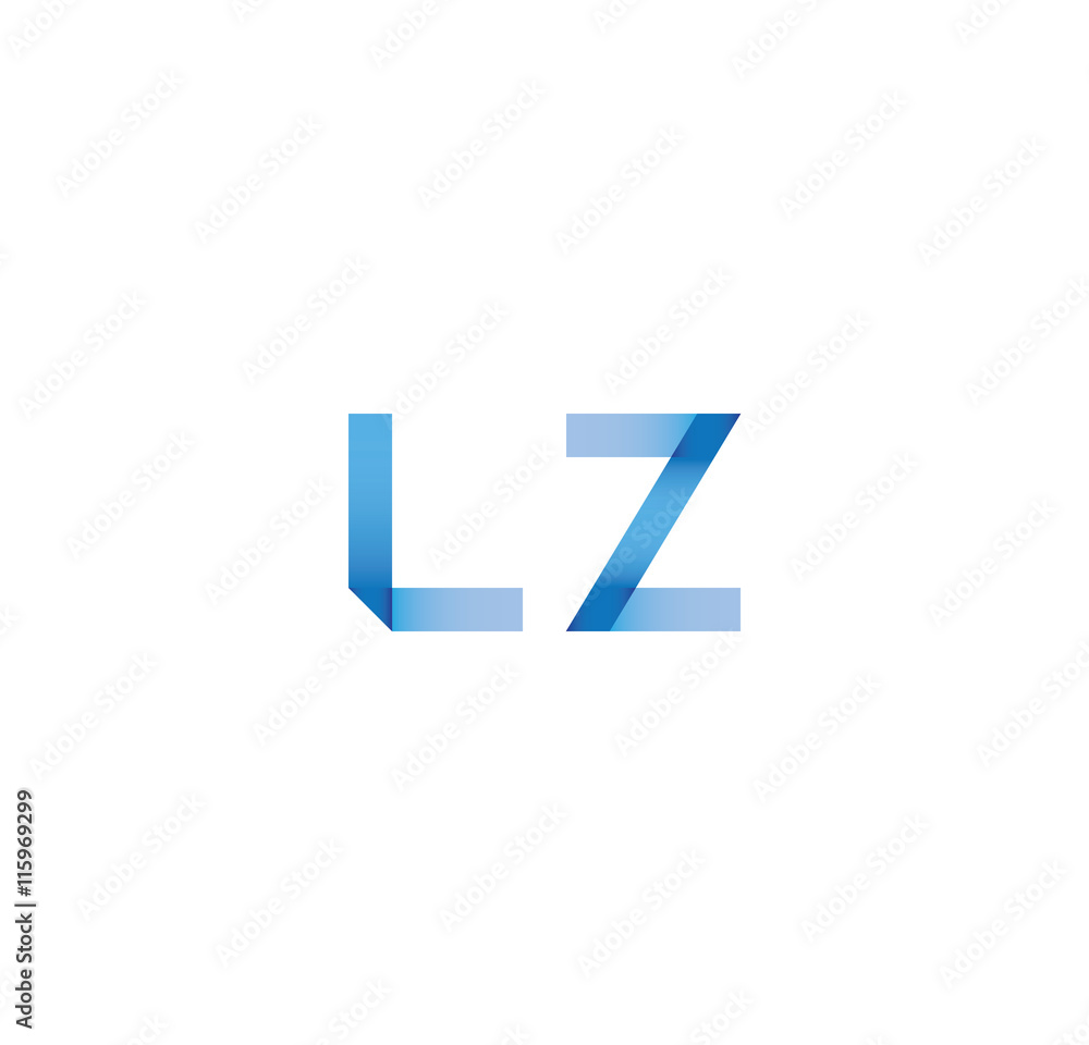 lz initial simple modern blue lz initial simple modern blue