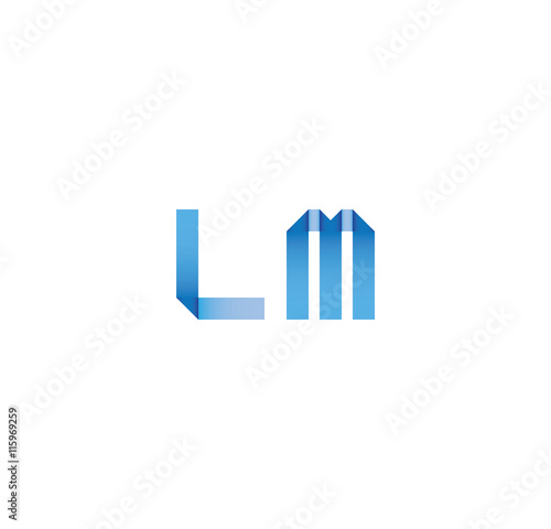 lm initial simple modern blue 