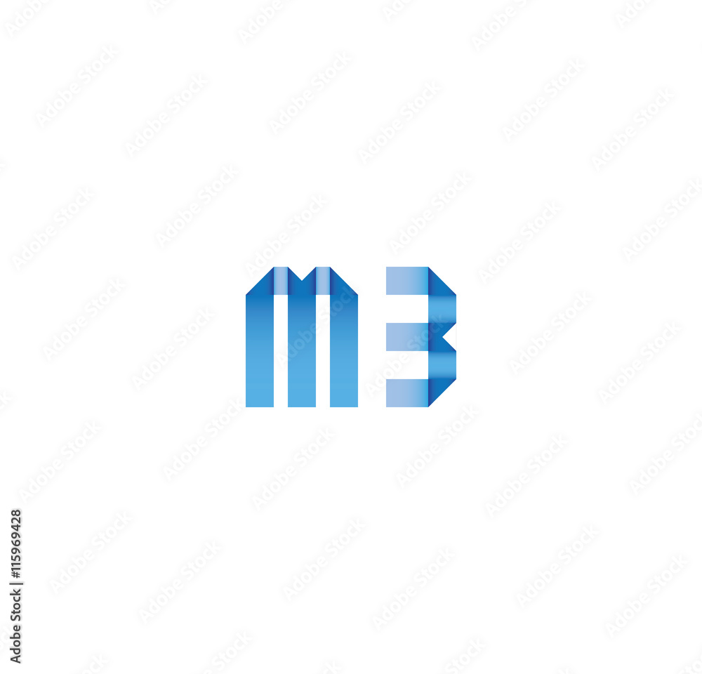 m3 initial simple modern blue m3 initial simple modern blue