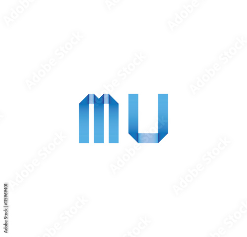 mu initial simple modern blue 
