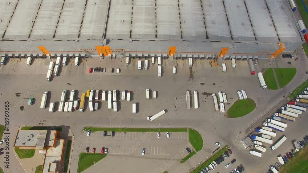 Aerial view of distribution hub Aerial view of distribution hub