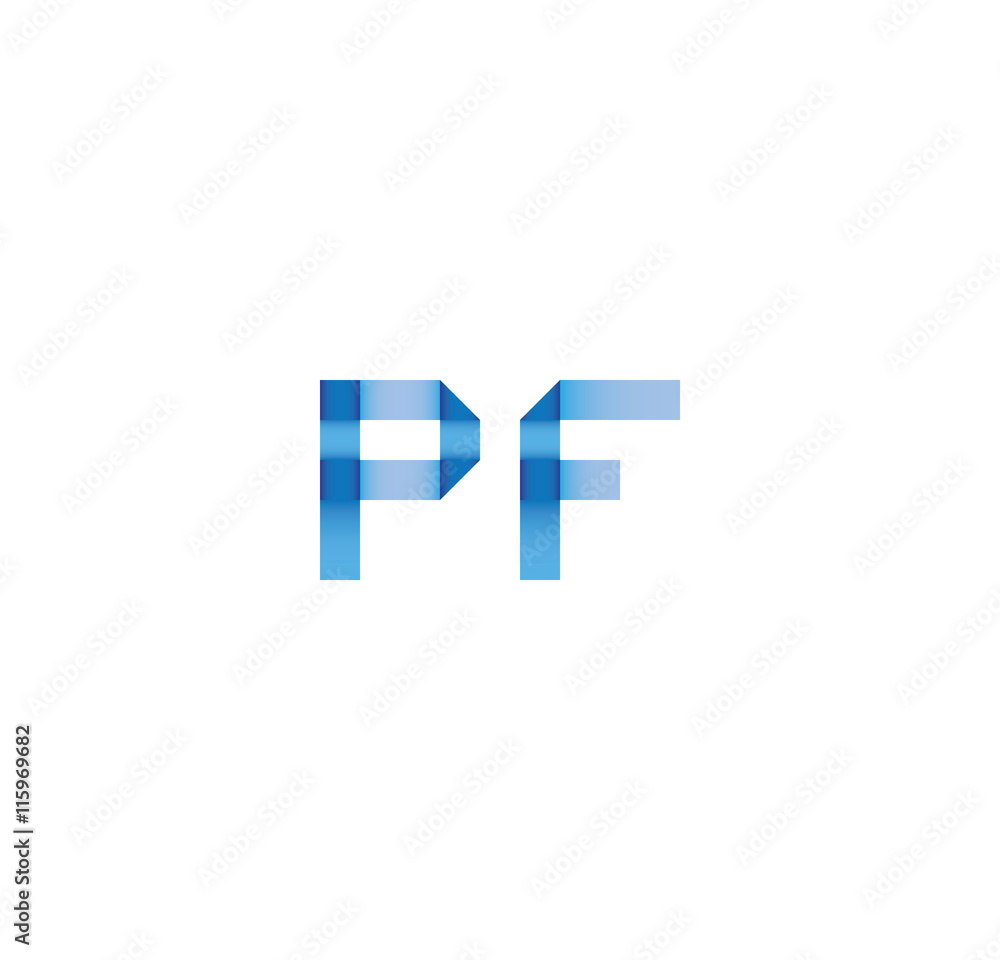 pf initial simple modern blue pf initial simple modern blue
