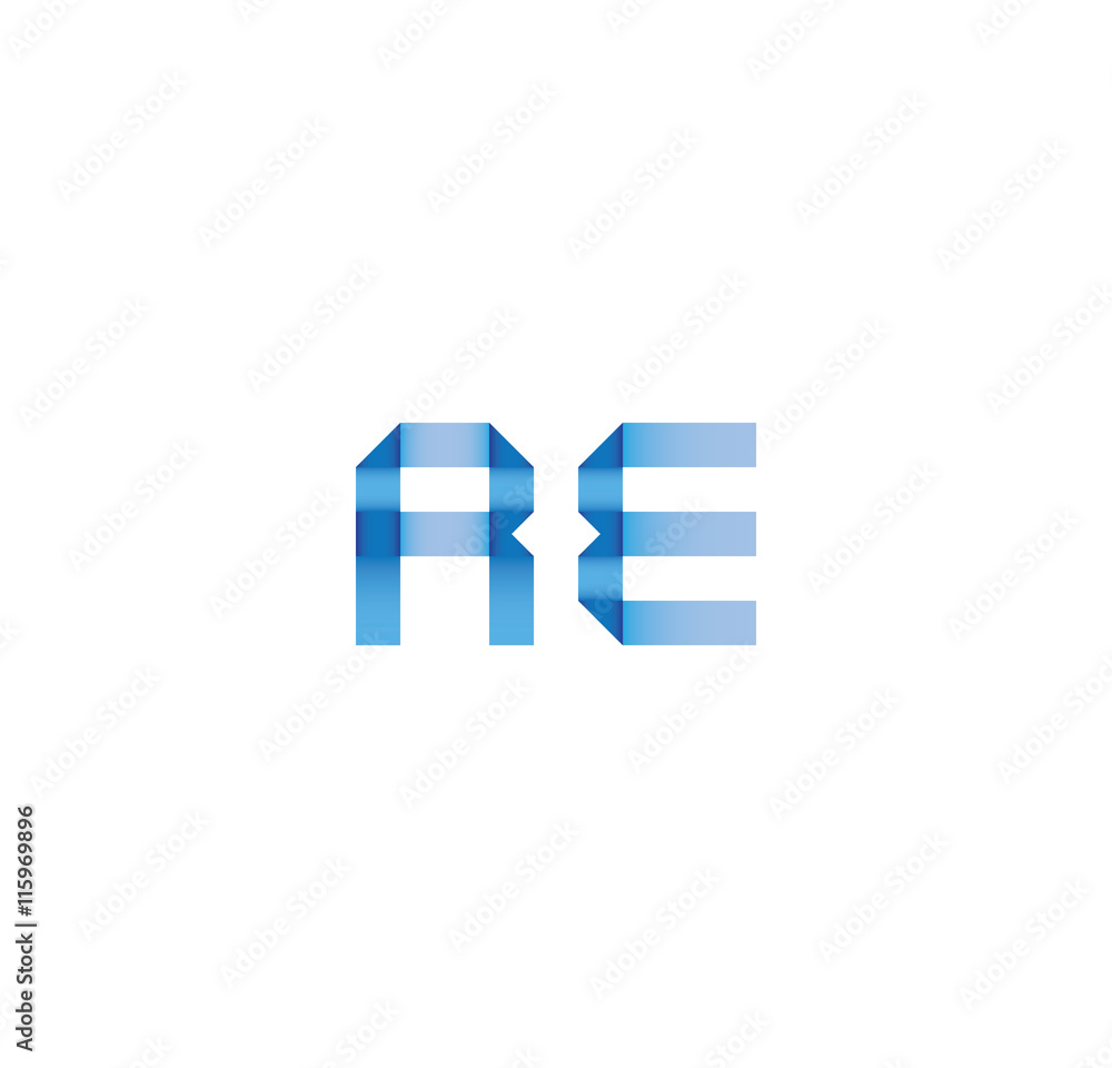 re initial simple modern blue re initial simple modern blue