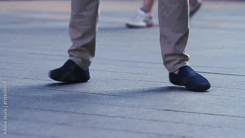 Close up of the feet in dancing Close up of the feet in dancing