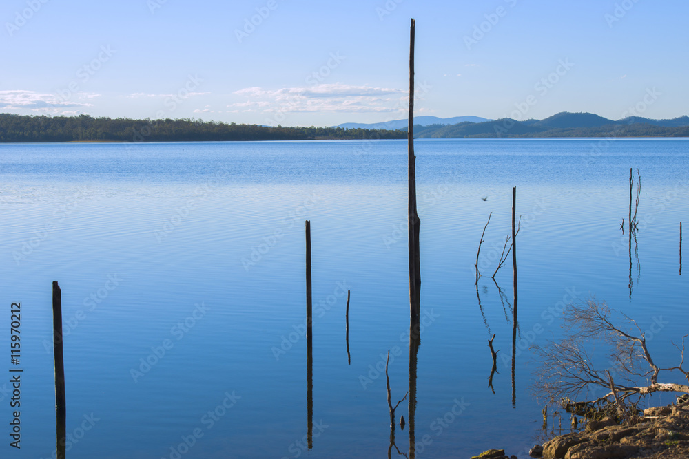 Lake Wivenhoe in Queensland during the day. Apart of Wivenhoe Dam. Lake Wivenhoe in Queensland during the day. Apart of Wivenhoe Dam.