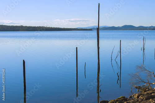 Lake Wivenhoe in Queensland during the day. Apart of Wivenhoe Dam.