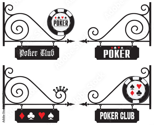 Street signs at the venue of poker events