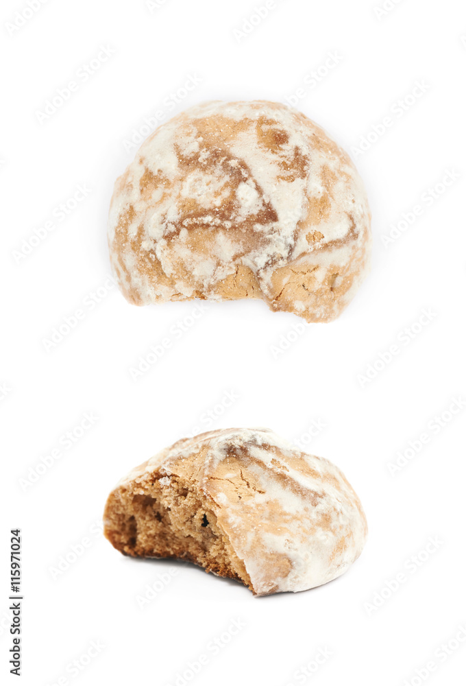 Russian gingerbread cookie isolated Russian gingerbread cookie isolated