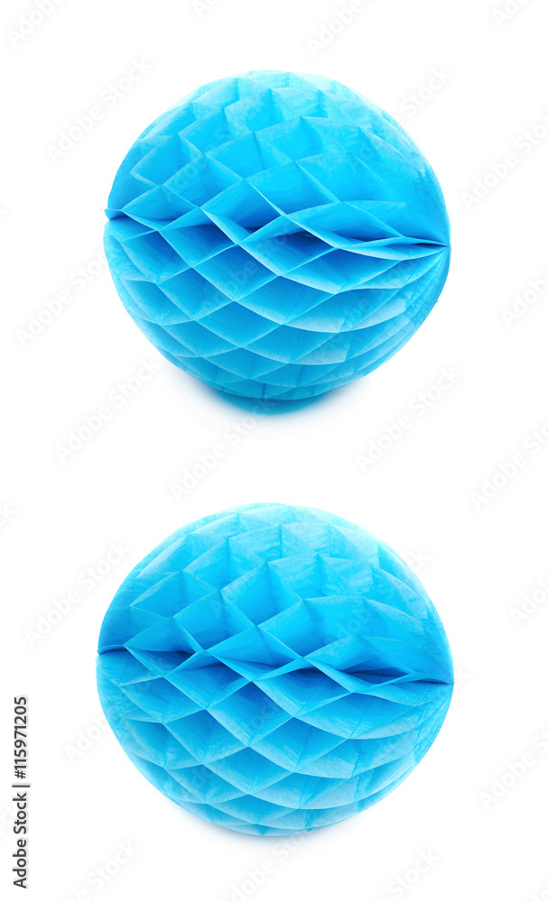 Honeycomb pom-pom ball decoration isolated Honeycomb pom-pom ball decoration isolated