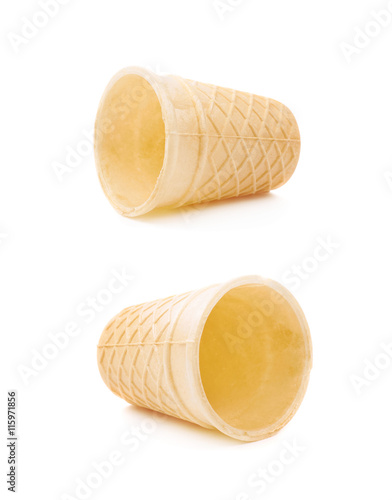 Wafer style waffle cone isolated