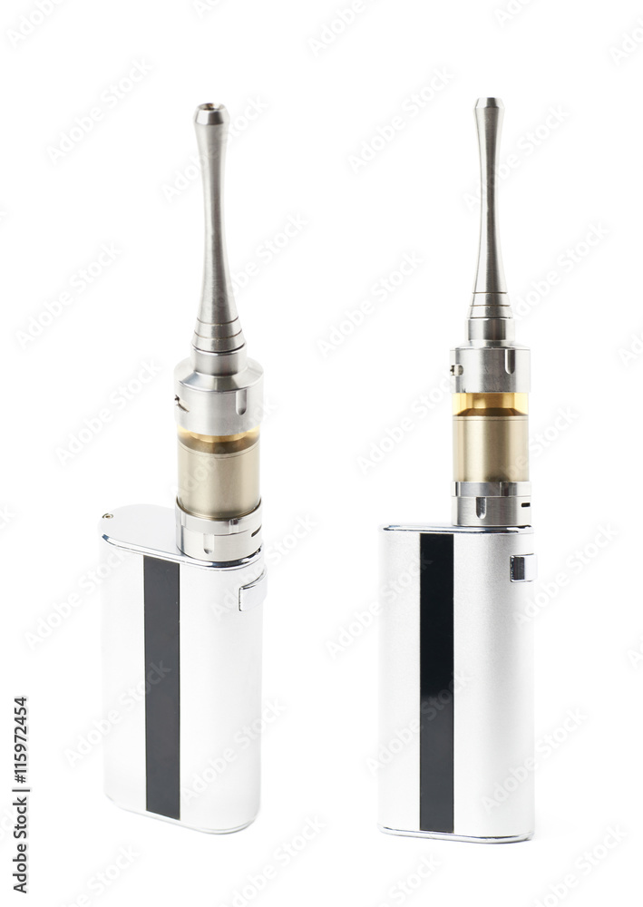 Generic vaping metal box device isolated Generic vaping metal box device isolated